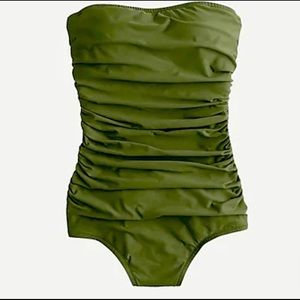 JCREW Ruched bandeau swimsuit